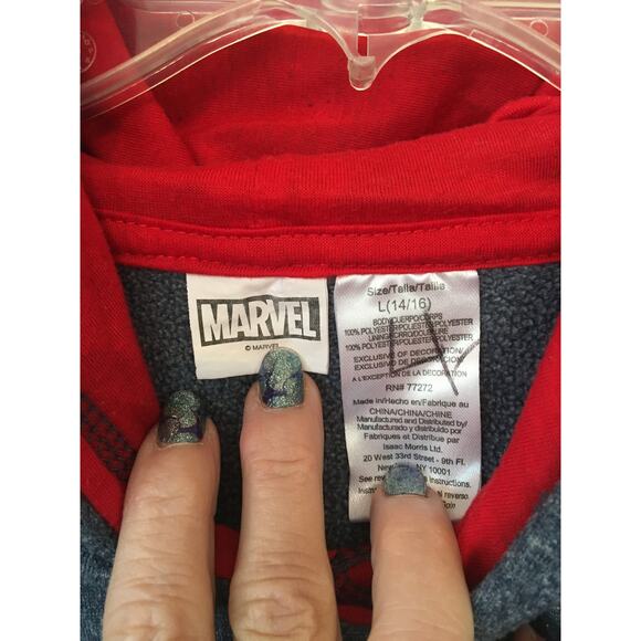 Marvel Kids Large Hooded Sweatshirt With The Hulk, Captain America and Iron Man? - Picture 2 of 3